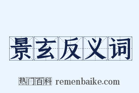 景玄反义词是什么意思的图片